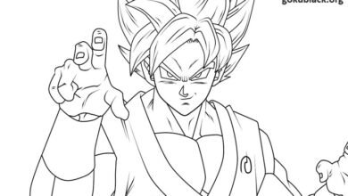 goku black coloring pages